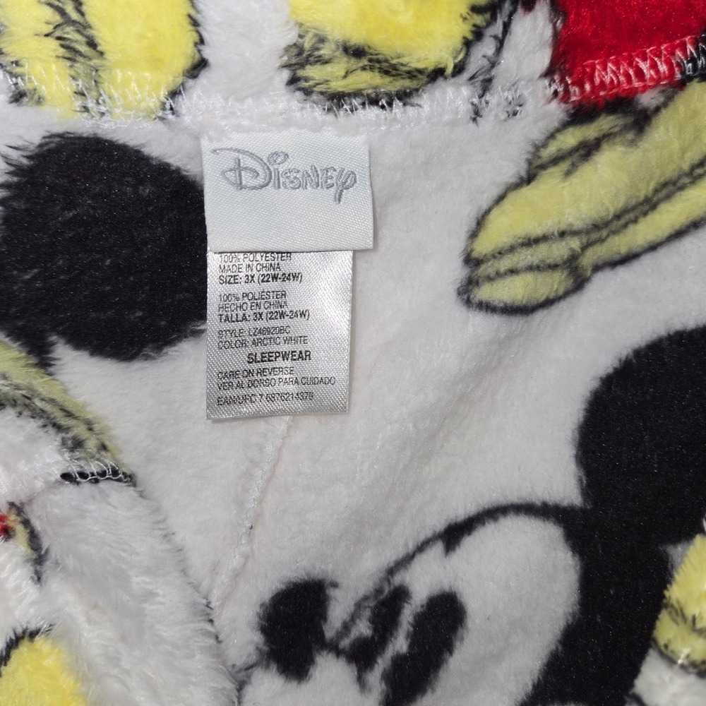 Disney Mickey Mouse Plush Pajama Pants Arctic White 3X Sleepwear - Picture 4 of 4